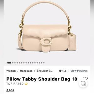 Coach Pillow Tabby 18 Ivory NWOT